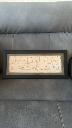 Live Well Laugh Often Love Much Framed Sign Wall Art
