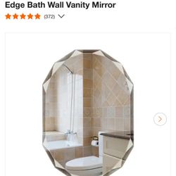 Bathroom Vanity Mirror 20 in. W x 28 in. L Single Beveled Edge Bath Wall #105
