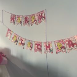 My Melody Birthday Banner
