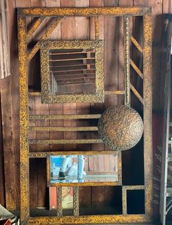 Uttermost Donoma Geometric Farmhouse Rustic Metal Mirror Wall Decor