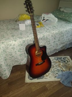 Fender acoustic guitar with case