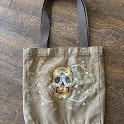 Y2K Billabong Brown And White Sugar Skull Tote