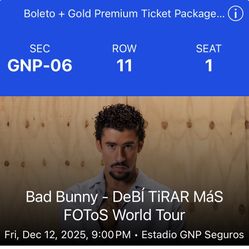 Bad Bunny Ticket