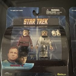 Star Trek Minimates Collection Admiral Kirk, Uniform Scotty, Captain Picard & Borg Drone