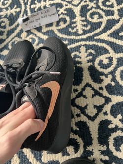 Black Nike w/ rose gold Nike Symbol , size 8