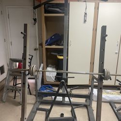 Squat Rack Full set with Bench Press *LOOK AT DESCRIPTION*