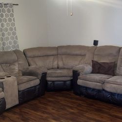 Free Sofa Bed/Recliner Sectional- Moving Need Gone