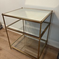 Glass Top End Table