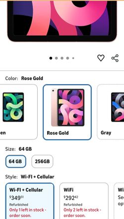 Apple 2020 iPad Air (4th Generation) 10.9-inch, Wi-Fi + Cellular, 64GB Rose Gold (Renewed