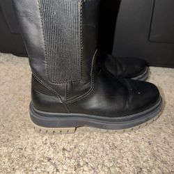 Kids size 3 ladies size 4.5 Zara black leather mid-calf boots p/u Jamison, PA 