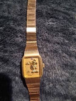 Gold Mickey Mouse watch
