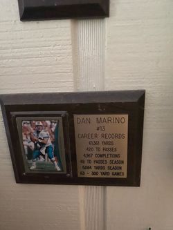 Dan Marino #13 Career Records Plaque