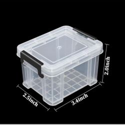 5 pcs Small Plastic Containers with Lids, Stackable Bead Organizers, Clear Mini Storage Box, Transparent Arts Crafts Storage Boxes for Small Craft Ite