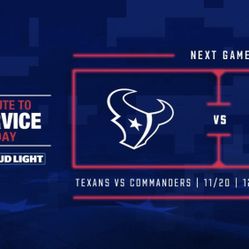 Texans vs Commanders 11/20