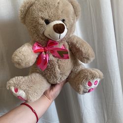 Stuffed Bear With Hearts
