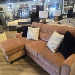 REVERSABLE SOFA CHAISE NO CREDIT NEEDED 100 DAYS SAME AS CASH 