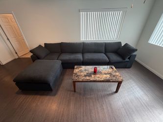 Moving Sale – Like-New Furniture & Electronics! Easy-Assembly Couch & Cal King Bed, 50" 4K TV & More!