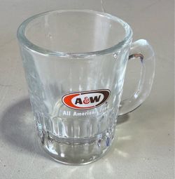 Vintage mini A&W All American Food Glass Mug
