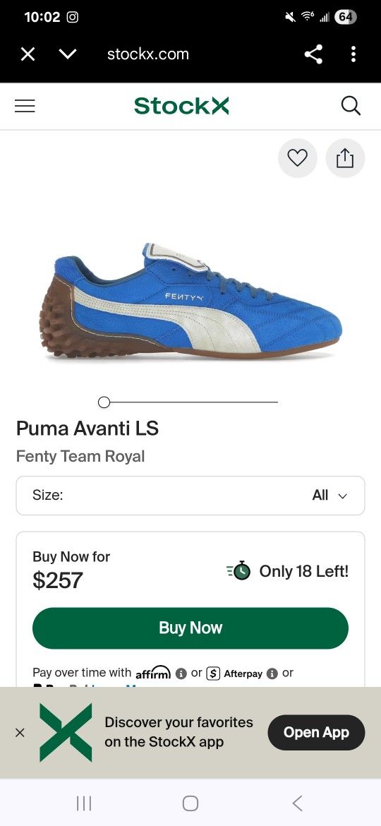 Puma Fenty Size 9.5
