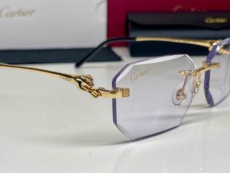 Gold Cartier Panther Glasses