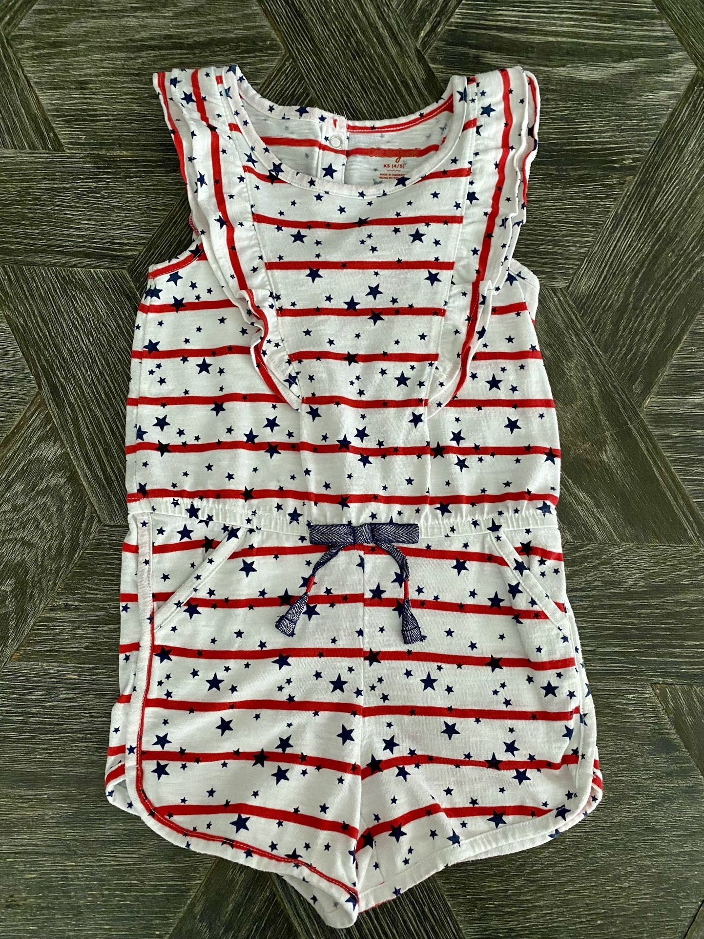 Girls patriotic 4th of July romper (size 4 / 5)