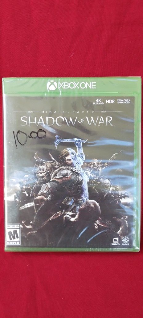 Sealed Xbox One Game. Shadow Of War.