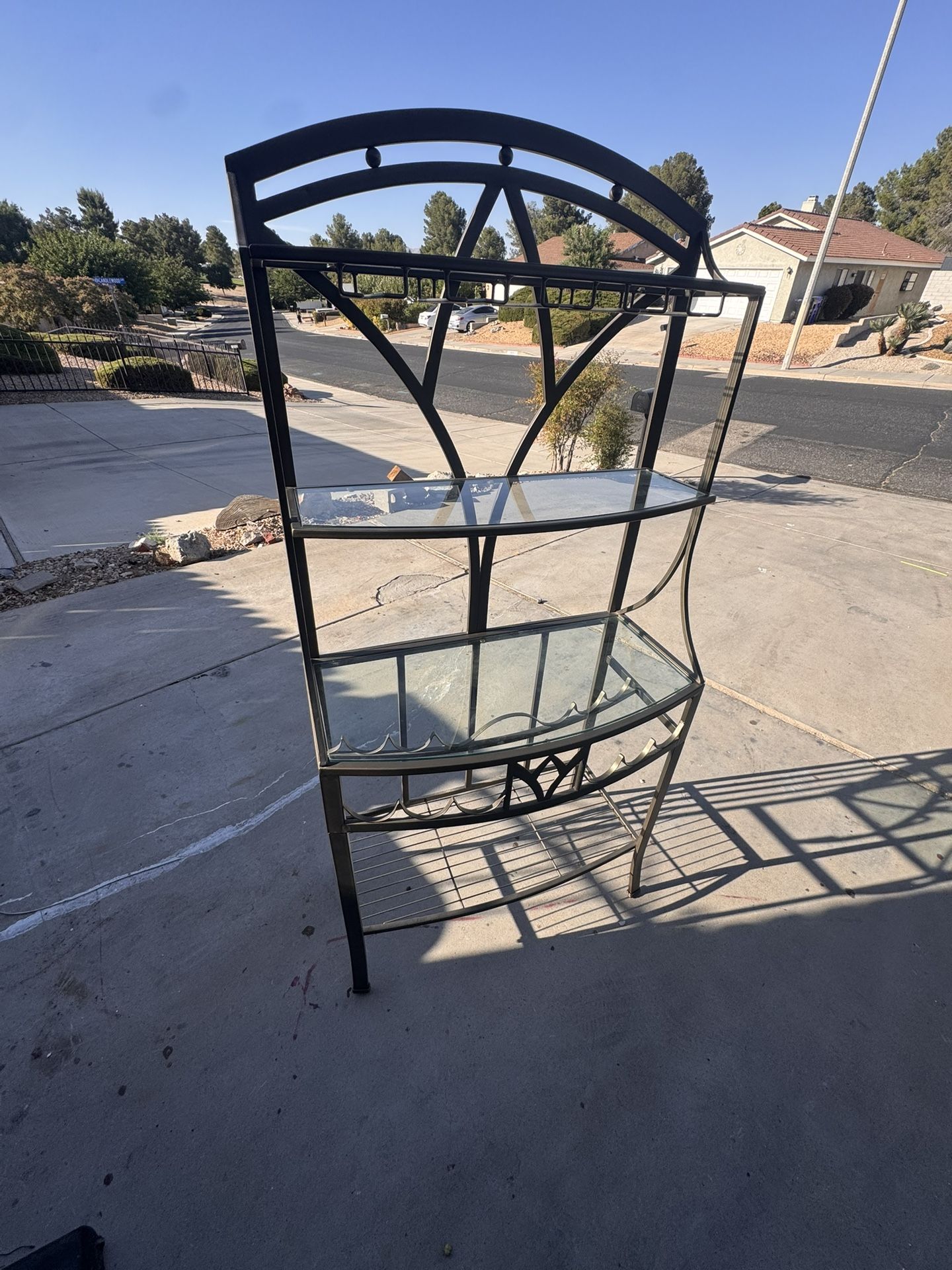 Dining Table And Bakers Rack Set
