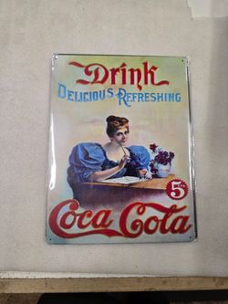Coke Coca Cola Soda Faux vintage metal sign