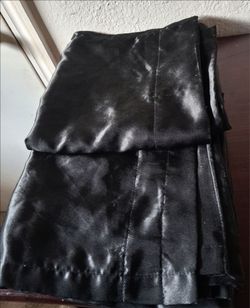 Set of 2 black curtains for windows. Size:3' wide × 7' long....$6obo