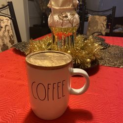 Rae Dunn coffee Mug With Topper 