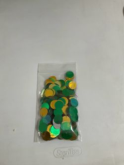 Green and Gold Round Sequins Bag