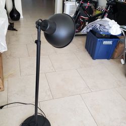 Tall Free Standing  Heavy Matte Black Lamp 