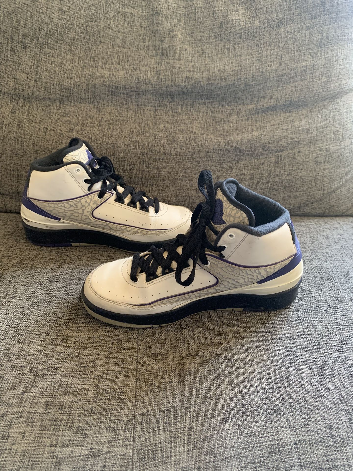 Nike Air Jordan 2 II Retro Dark Concord (395718-153) BG White Cement Grey