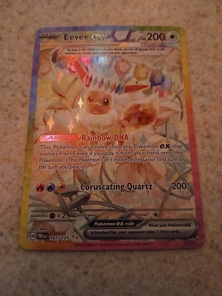 Eevee Ex 167/131 Mint (Perfect Centering)