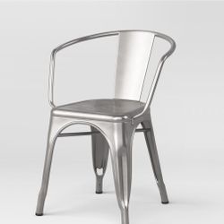 Set of 4 metal chairs - gunmetal