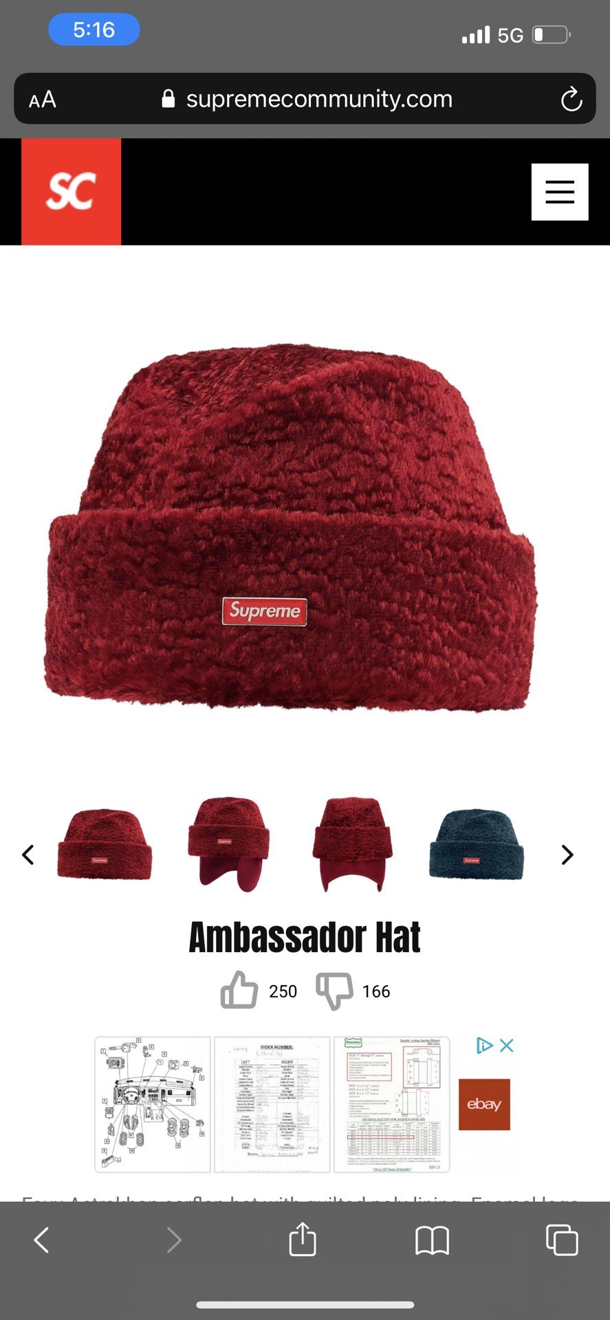 Supreme ambassador hat