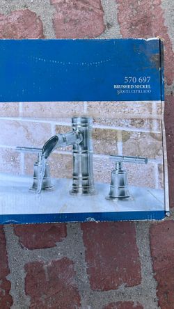 Pegasus Brush Nickel Bamboo Bath Faucet