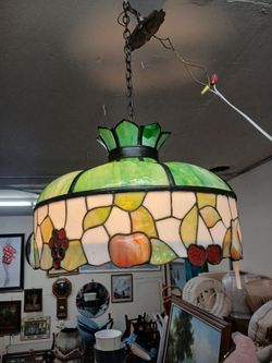 Tiffany-style stained glass chandelier