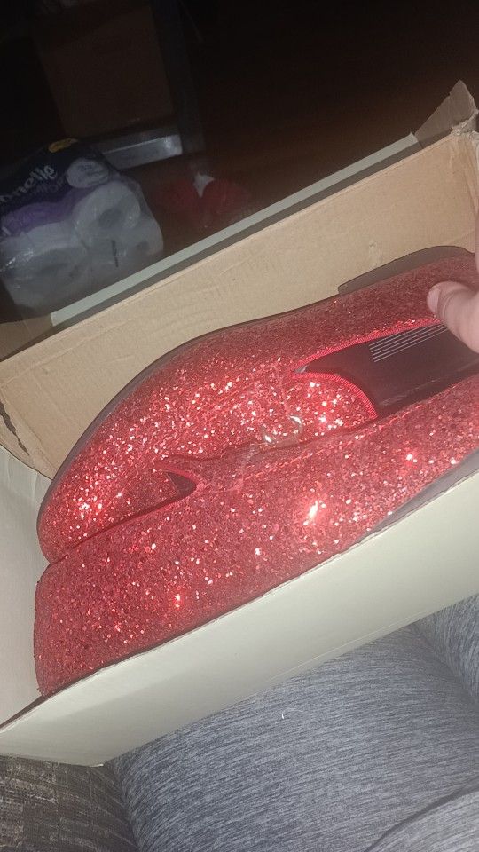 Sparkly Red Men's Dress Shoes