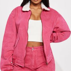 Pink Denim Jacket 