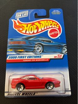 Hot Wheels 2000 First Editions Ferrari 550 Maranello Diecast Car 1/64 Red New