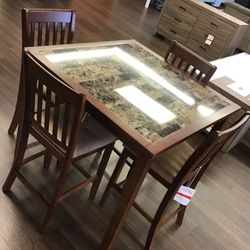 Brand New Counter Height 5pc Dining Table Set