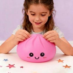 JUMBO 15cm Kawaii Dumpling Squishy w/ Steamer Storage Box