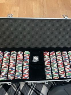 500 Piece Professional Poker Chip Set w/ Aluminum Locking Case – Complete Texas Hold’em Casino Set