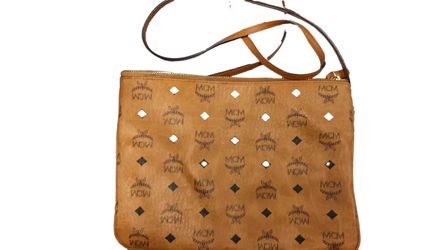Mcm Orange Ziptop Crossbody Courier Orange Purse / Handbag