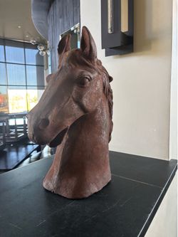 Cast Iron Horse Head Sculpture