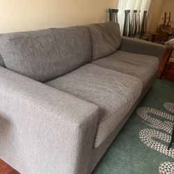 West Elm-Grey Sofa Bed- COMFY AND COZY!
