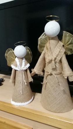 2 ángeles decoración $10 c/u