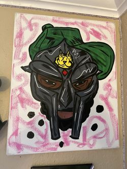 Custom MF DOOM handmade Painting