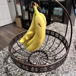 Banana Holder With Attached Bowl 